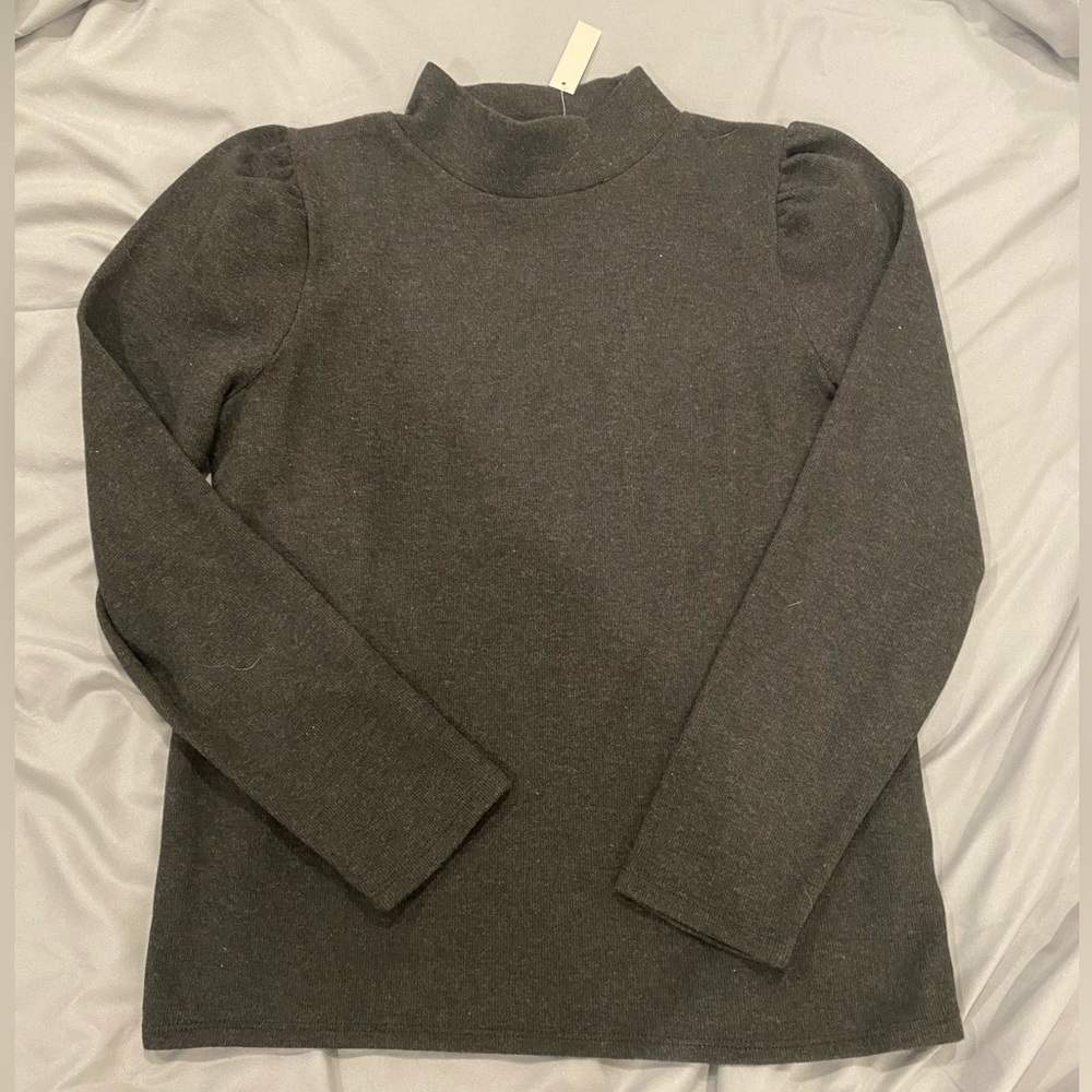 Madewell Gray Puff Shoulder Sweater [NWT]